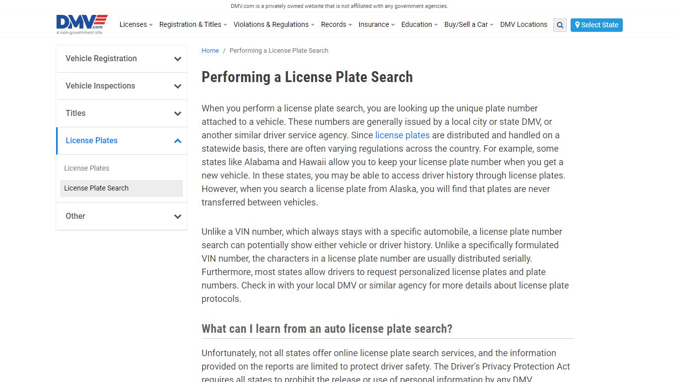 License Plate Search | DMV.com