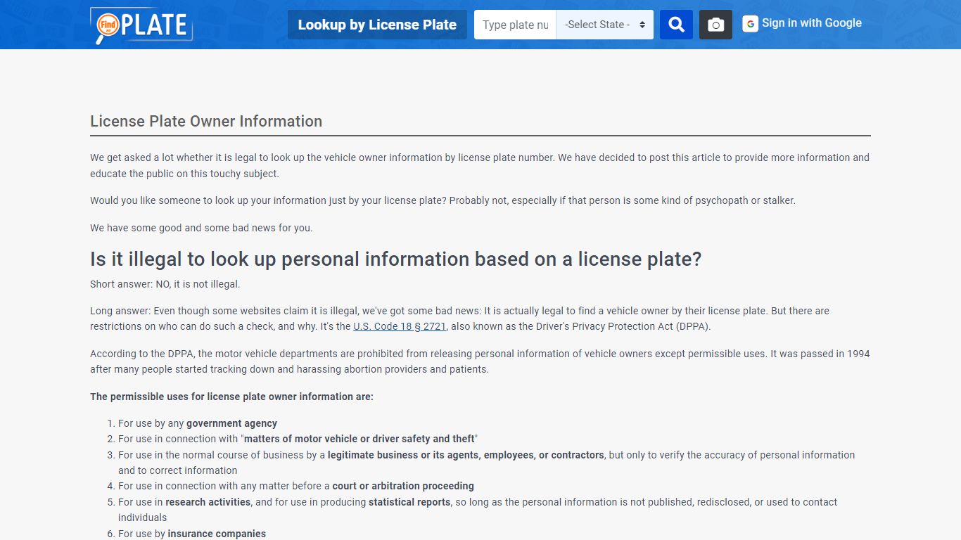 Free License Plate Lookup and Report Bad Drivers